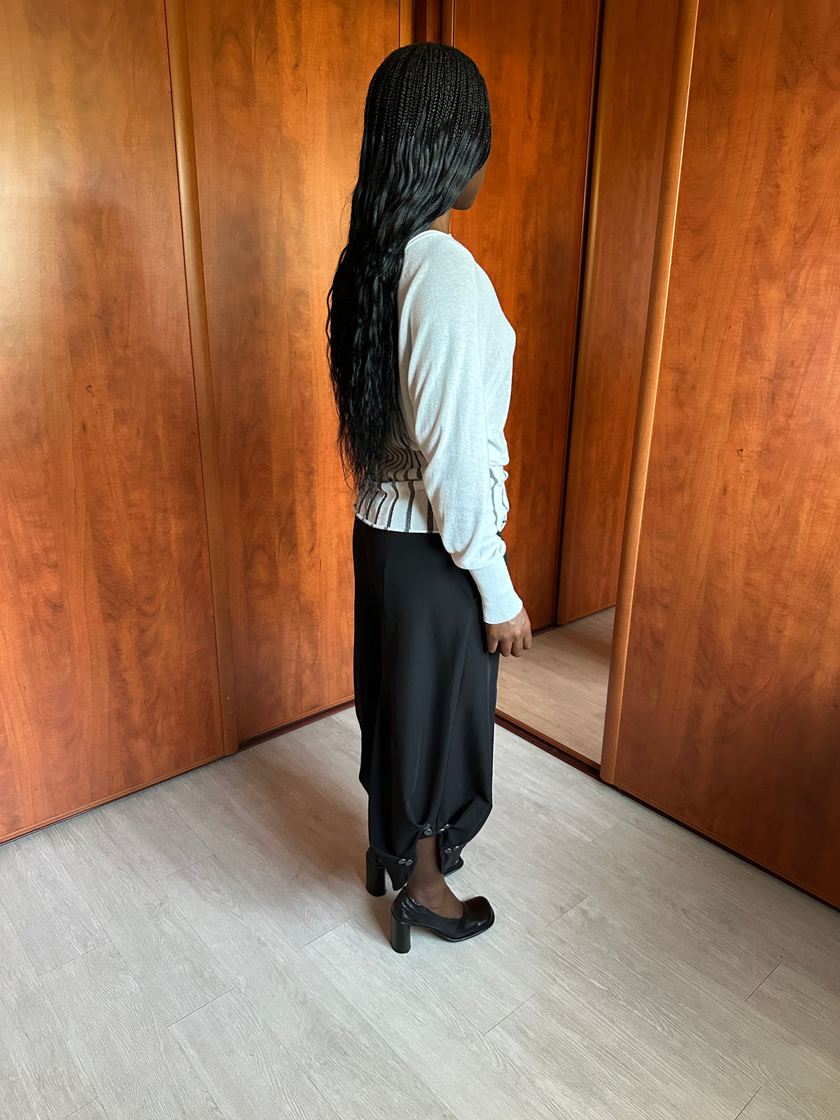 VINTAGE ASYMMETRIC BUTTONS TROUSERS