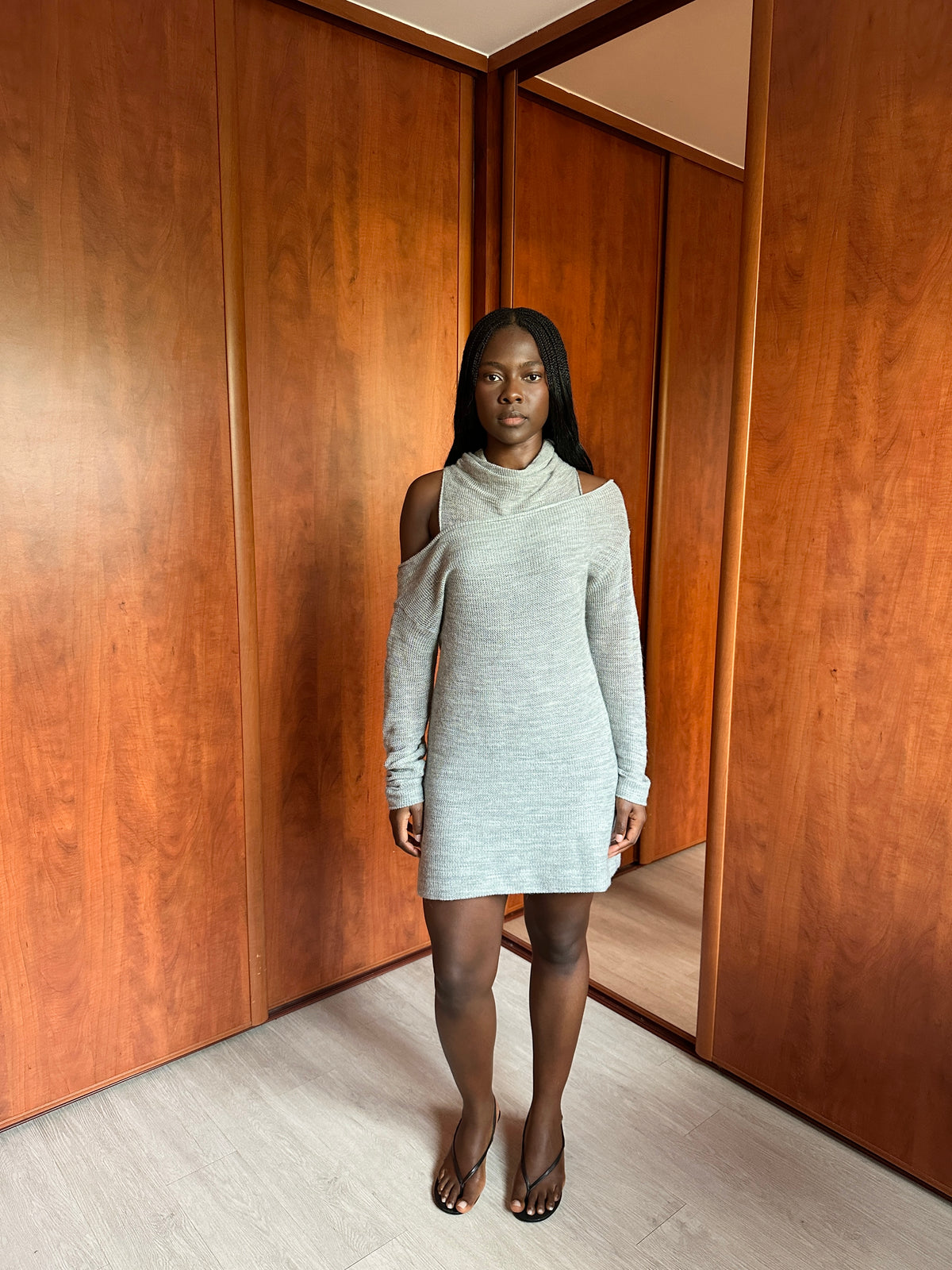 SARAH PACINI LAYERED KNIT DRESS