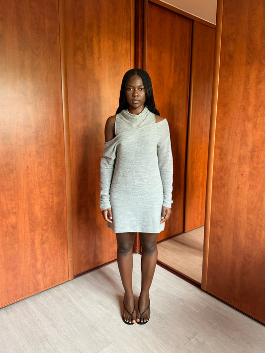 SARAH PACINI LAYERED KNIT DRESS