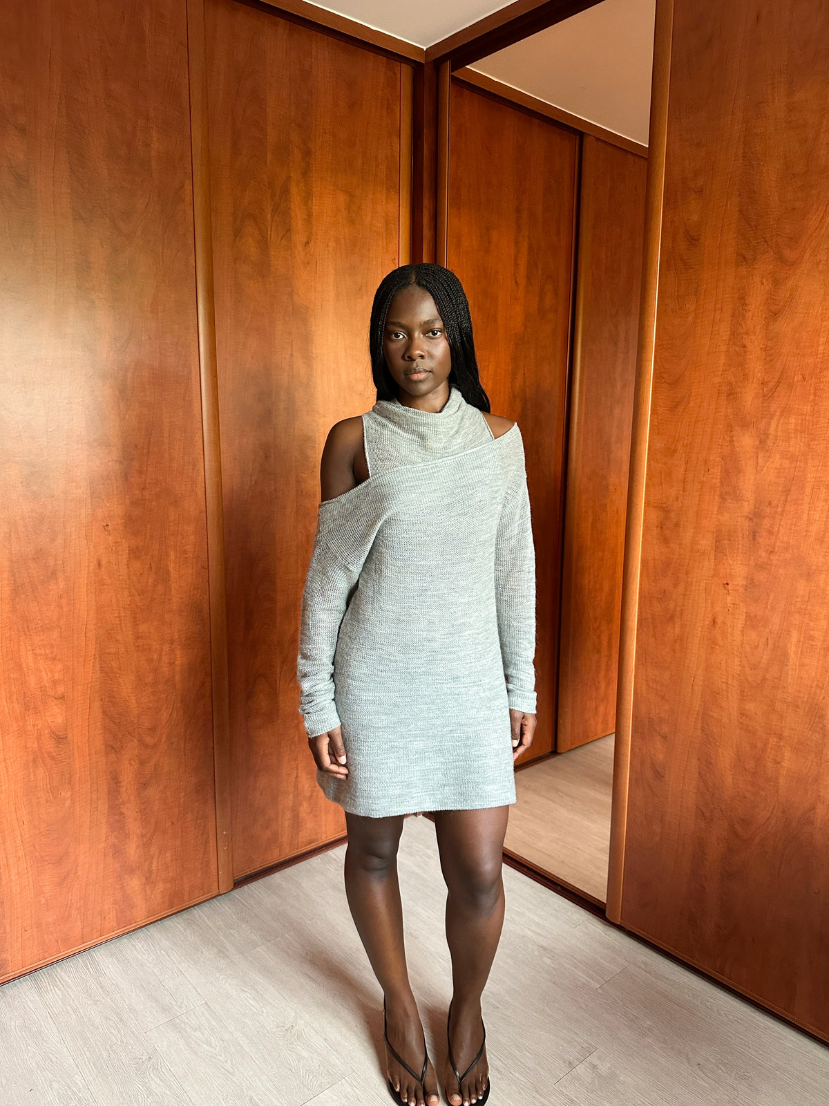SARAH PACINI LAYERED KNIT DRESS