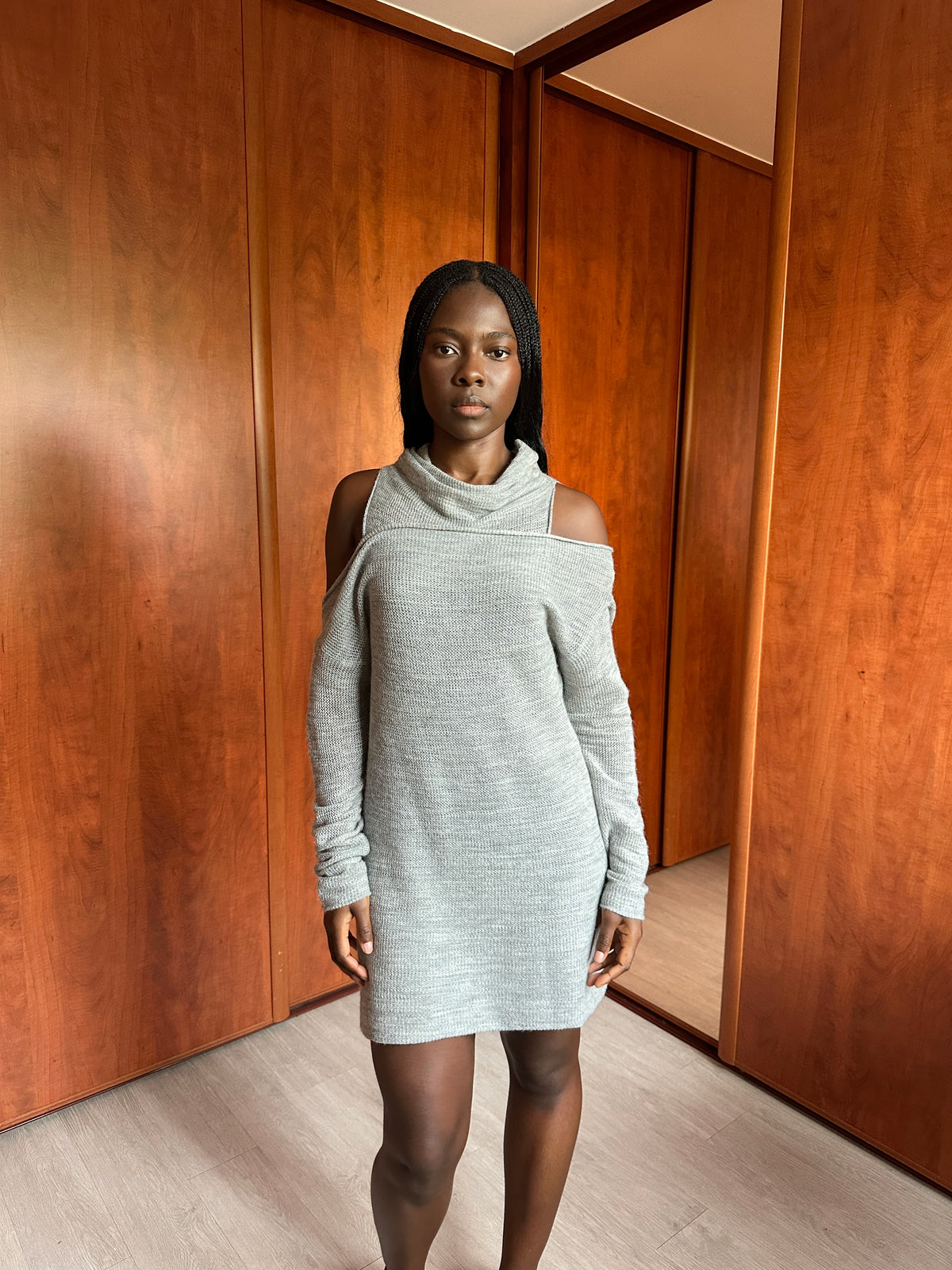 SARAH PACINI LAYERED KNIT DRESS