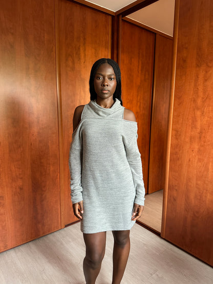 SARAH PACINI LAYERED KNIT DRESS